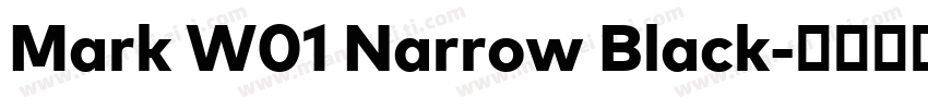 Mark W01 Narrow Black字体转换